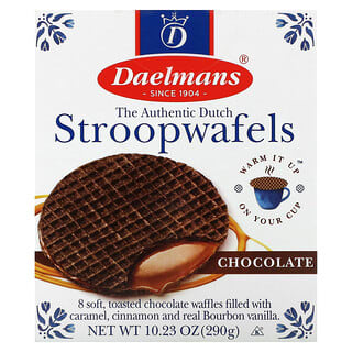 Daelmans‏, חטיפי Stroopwafels, בטעם שוקולד, 8 וופלים, 290 גרם (10.23 אונקיות)