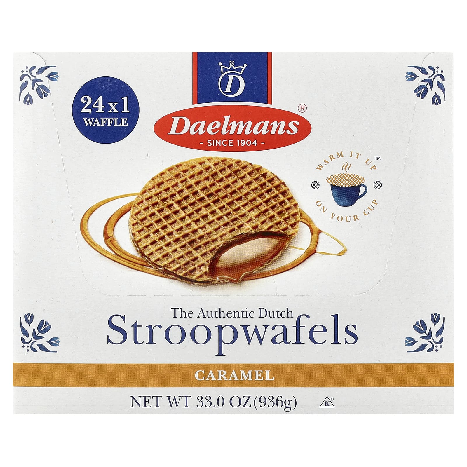 Stroopwafels（ストロープワッフル）、キャラメル味、24個入り
