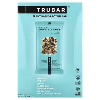 Trubar‏, لوح بروتين نباتي ، Oh Oh Cookie Dough ، 12 لوحًا ، 1.76 أونصة (50 جم) لكل لوح