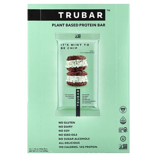 Trubar, Plant Based Protein Bar, It's Mint To Be Chip, 12 Bars, 1.76 oz (50 g) Each