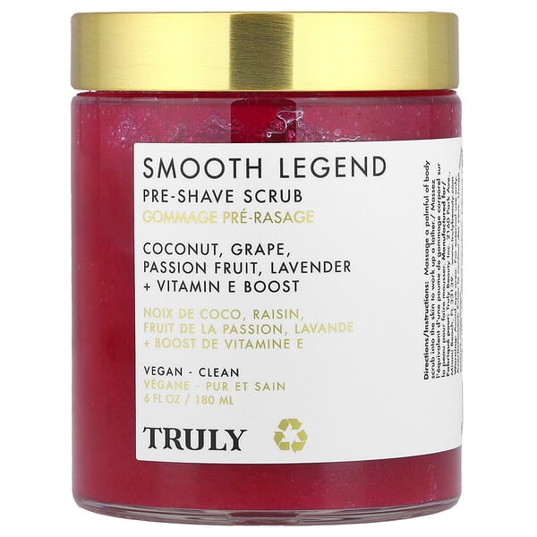 Truly Beauty, Smooth Legend 프리셰이브 스크럽, 180ml(6fl oz)