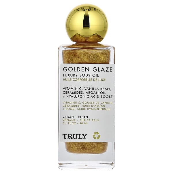 Truly Beauty, Golden 글레이즈 럭셔리 바디 오일, 90ml(3.1fl oz)