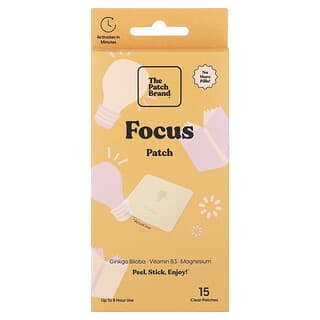 The Patch Brand, Focus Patch, патчи для концентрации внимания, 15 очищающих патчей