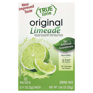 True Citrus, True Lime®, Limada, Original, 10 sobres, 3 g (0,11 oz) cada uno