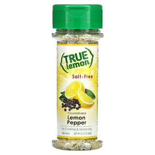 True Citrus, True Lemon, 결정화된 레몬 후추, 소금 무함유, 60g(2.12oz)