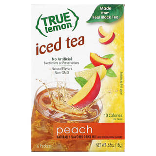 True Citrus, 冰茶，桃子味，6 包，每包 0.11 盎司（3 克）