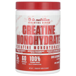 TC Nutrition, Essential Series, Creatine Monohydrate, Kreatinmonohydrat, geschmacksneutral, 300 g (10,58 oz.)