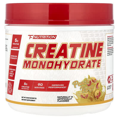 TC Nutrition, Creatine Monohydrate, Peach Ring, 90 Servings, 20 oz (567 g)