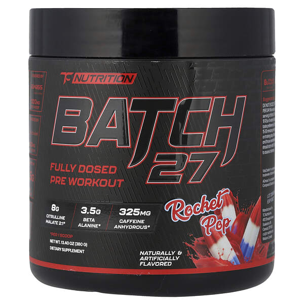 Batch 27, Fully Dosed Pre Workout, Rocket Pop, 13.4 oz (380 g)