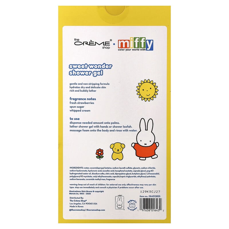 Miffy, Moisturizing Shower Gel, Sweet Wonder, 11.4 fl oz (340 ml)