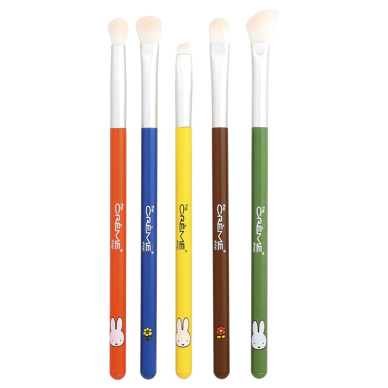 Miffy, Everyday Essentials, Eyeshadow Brush Set + Travel Bag, 6 Pieces 