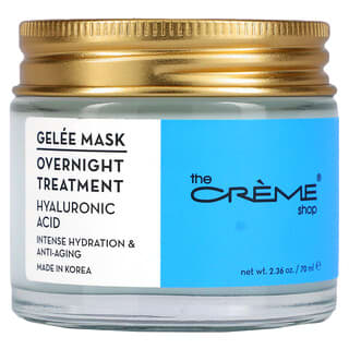 The Creme Shop, Gelee 美容面膜，整夜護理，透明質酸，2.36 盎司（70 毫升）