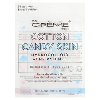 The Creme Shop, Cotton Candy Skin, Parches hidrocoloides para el acné, Estrella, corazón y nubes, 24 parches