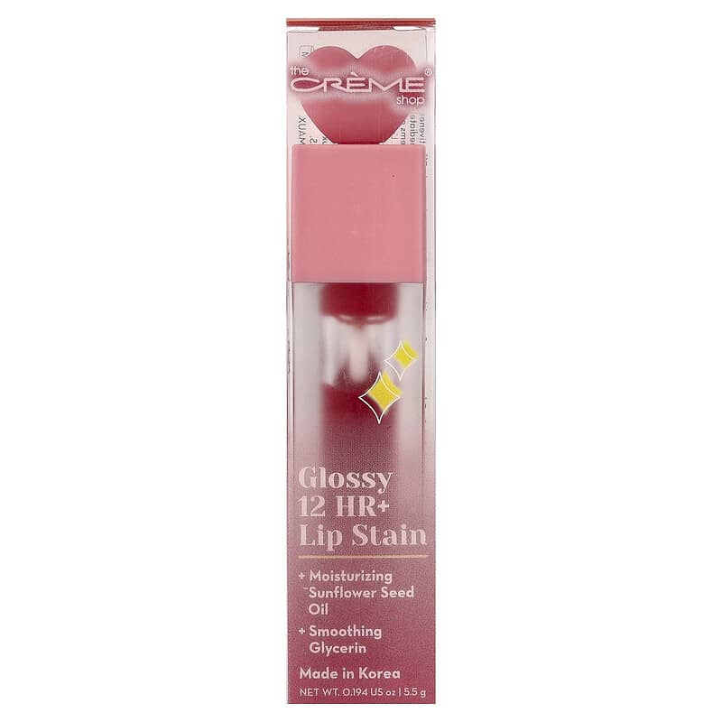 beautyページ Glossy 12 HR + Lip Stain, Teddy, 0.194 oz (5.5 g)