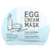 Masque de crème aux œufs, Resserrement des pores, 1 feuille, 28 g (0,98 oz)