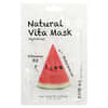 Natural Vita Beauty Mask (Hydrating) with Vitamin B5 & Watermelon, 1 Sheet, 0.77 fl oz (23 ml)