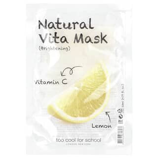 Too Cool for School, Natural Vita Beauty Mask, Brightening, 1 Sheet, 0.77 fl oz (23 ml)