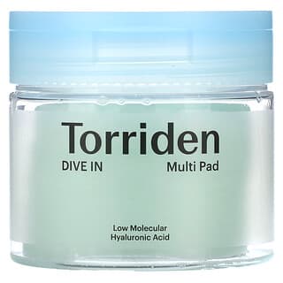 Torriden, Dive In, Multi tampons à base d'acide hyaluronique à faible densité moléculaire, 80 feuilles, 160 ml