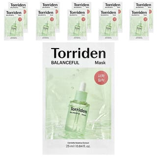 Torriden, Balanceful Beauty Mask, 10 Sheet Masks, 25 ml (0.84 fl oz) Each
