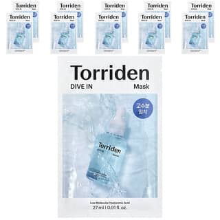 Torriden, Mascarilla Dive In Beauty, 10 mascarillas, 27 ml (0,91 oz. líq.) cada una.
