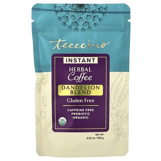Teeccino, Instant Herbal Coffee, Dandelion Blend, Caffeine Free, 3.53 oz (100 g)