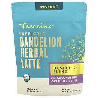 Teeccino, Instant Herbal Latte, Dandelion Blend, Caffeine Free, 7.9 oz (224 g)
