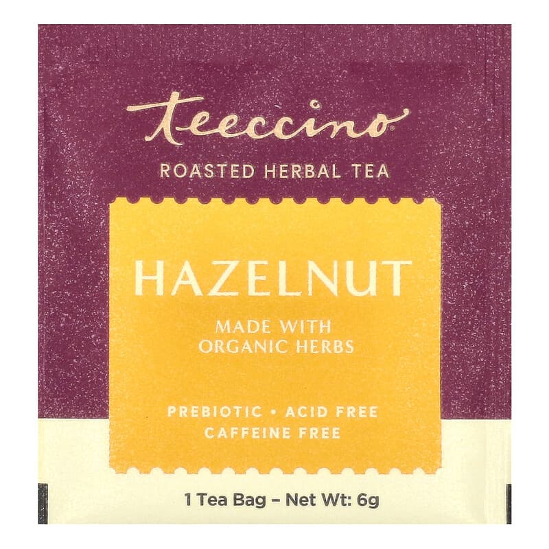 Roasted Herbal Tea, Hazelnut, Caffeine Free, 25 Tea Bags, 5.3 oz