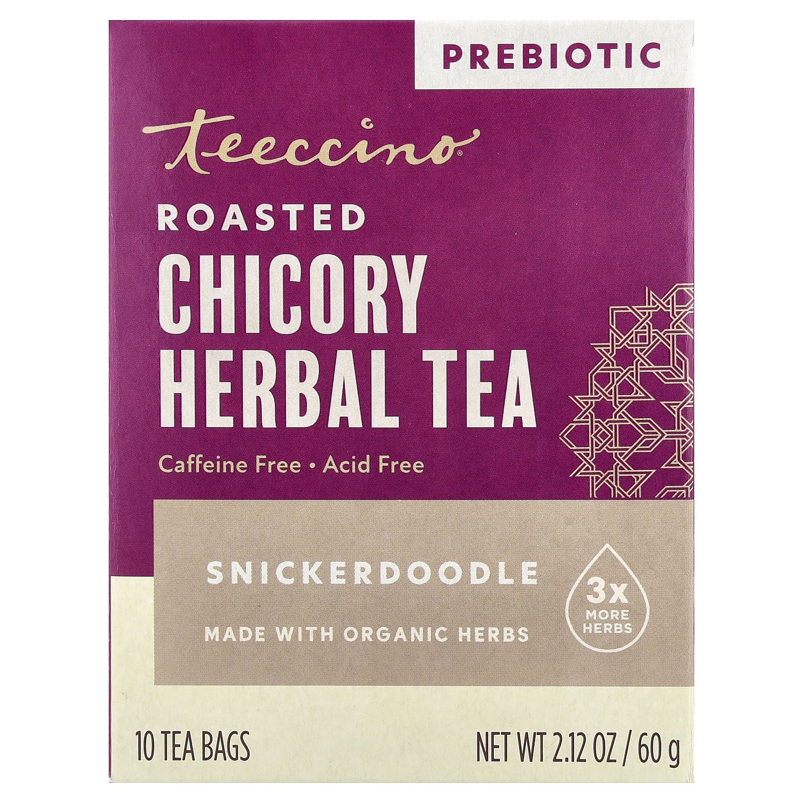 Roasted Herbal Tea, Snickerdoodle, Caffeine Free, 10 Tea Bags
