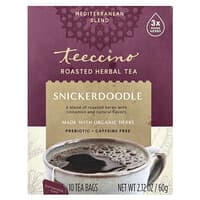 Teeccino, Жареный травяной чай, Snickerdoodle, без кофеина, 10 чайных пакетиков, 60 г (2,12 унции)