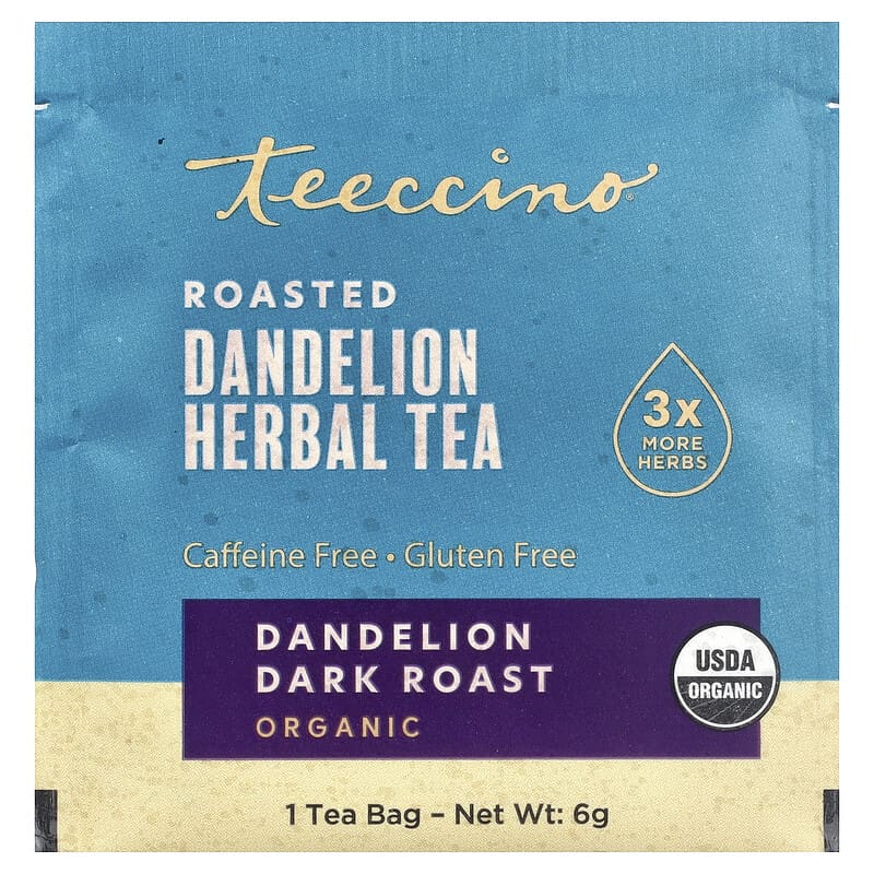 Organic Roasted Herbal Tea, Dandelion Dark Roast, Caffeine Free