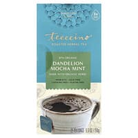 Teeccino, Roasted Herbal Tea, Dandelion Mocha Mint, Caffeine Free, 25 Tea Bags, 5.3 oz (150 g)