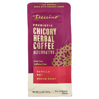 Teeccino, травяной кофе из цикория, со вкусом ванили и ореха, средняя прожарка, без кофеина, 312 г (11 унций)