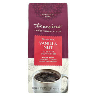 Teeccino, Prebiotische Zichorien-Kaffee-Alternative, Vanille-Nuss, mittel geröstet, koffeinfrei, 312 g