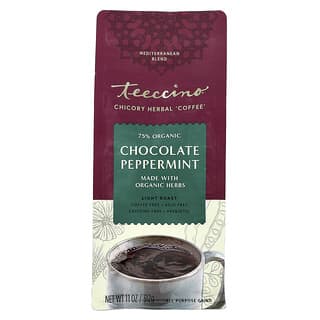 Teeccino, 'Café' a base de hierbas de achicoria orgánica, Chocolate y menta, Tostado ligero, Sin cafeína`` 312 g (11 oz)