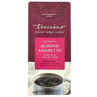 Teeccino, Chicory Herbal Coffee, Almond Amaretto, Medium Roast, Caffeine Free, 11 oz (312 g)
