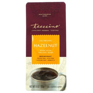 Teeccino, عشبة قهوة الهندباء البريه خاليه من الكافيين تحميص متوسط، البندق، ١١ أونصه (٣١٢ جم)
