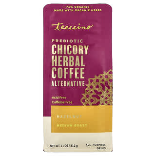 Teeccino, травяной кофе из цикория, средней прожарки, без кофеина, фундук, 312 г (11 унций)