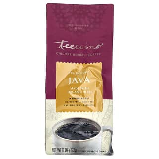 Teeccino, 菊苣草本咖啡，爪哇岛，中度烘焙，无咖啡萃取，11 盎司（312 克）