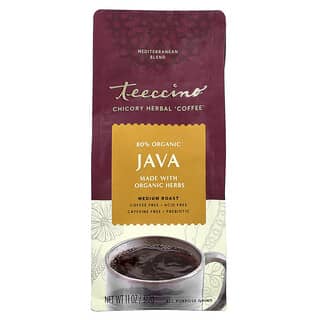 Teeccino, Καφές με βότανα και ραδίκι, Java, μέτριας ψησίματος, χωρίς καφεΐνη, 312 γρ.
