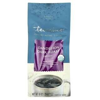 Teeccino, Органический цикорий и травяной кофе, одуванчик, темная обжарка, без кофеина, 284 г (10 унций)