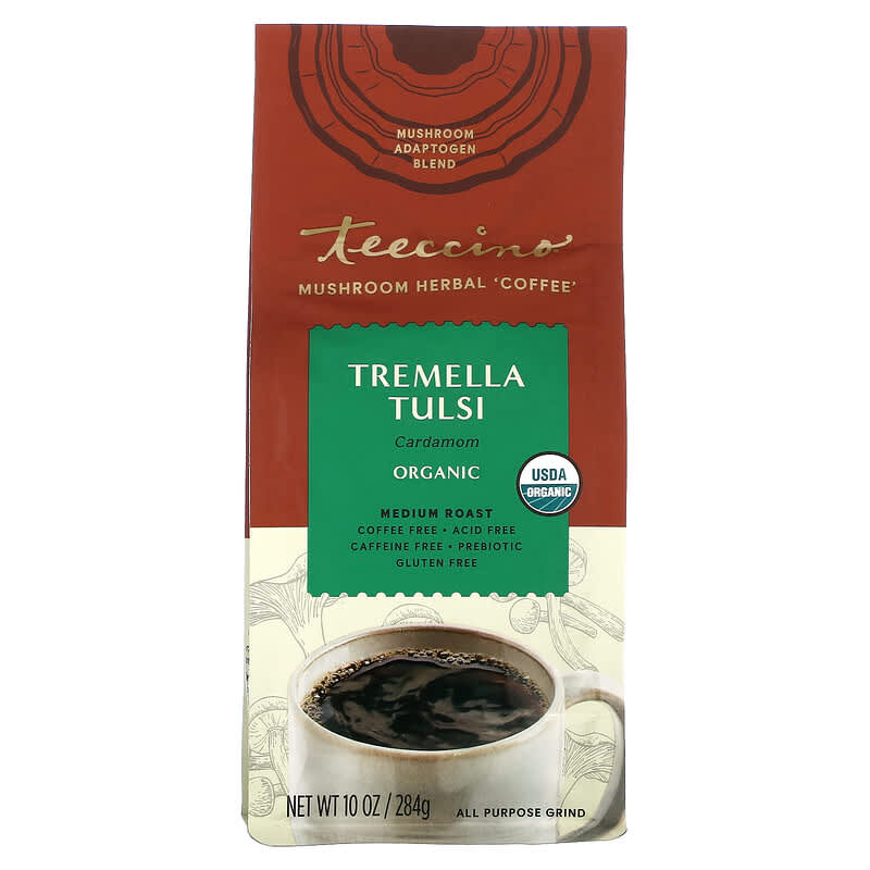 Organic Mushroom Herbal 'Coffee', Tremella Tulsi, Medium Roast