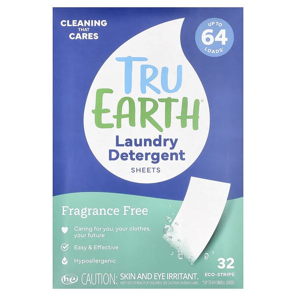Tru Earth, Eco-Strips®，洗衣液，超濃縮，無香，32 條