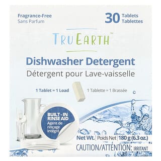 Tru Earth, Моющее средство для посудомоечной машины, без отдушек, 30 таблеток