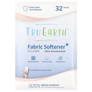 Tru Earth, Adoucissant pour textile, Eco-Strips, Ultraconcentré, Linge frais, 32 bandes