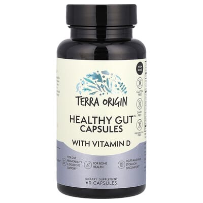 Terra Origin, Healthy Gut™ with Vitamin D, 60 Capsules