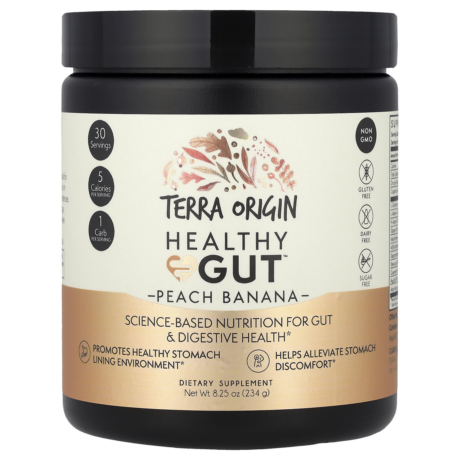 Terra Origin, Healthy Gut™, персик и банан, 234 г (8,25 унции)