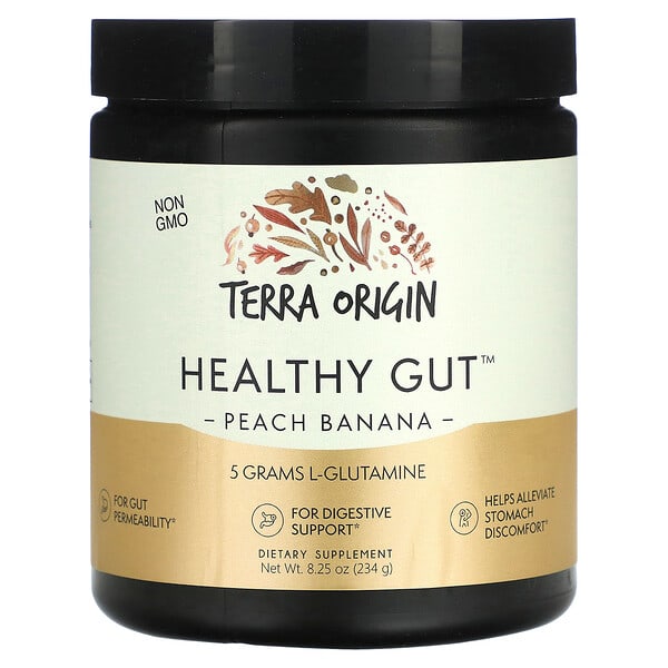 Terra Origin, Usus Sehat, Pisang Persik, 234 g (8,25 ons)