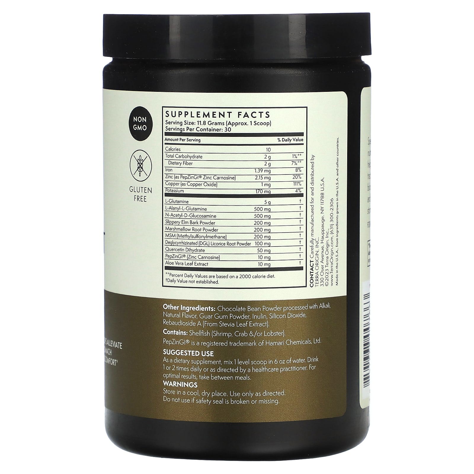 Terra Origin, Healthy Gut, Chocolate, 12.49 oz (354 g)