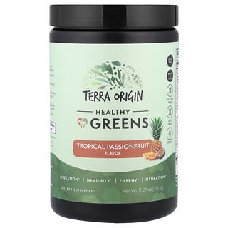 Terra Origin, Healthy Greens, Maracuyá tropical, 319,5 g (11,27 oz)