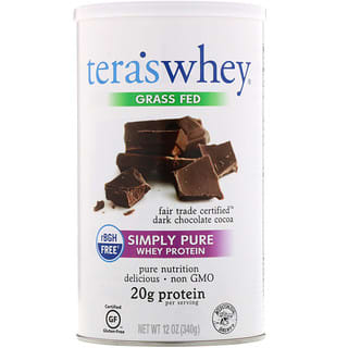 Tera's Whey, Grass Fed, Simply Pure Whey Protein, Fair Trade Dark Chocolate Cocoa, 12 oz (340 g)
